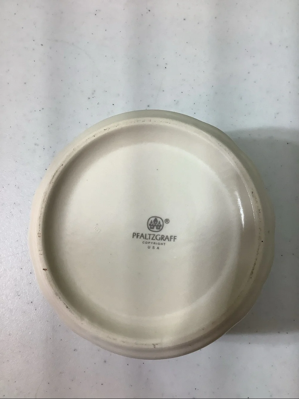 Pfaltzgraff small beige holiday bowl with reindeer and flowers